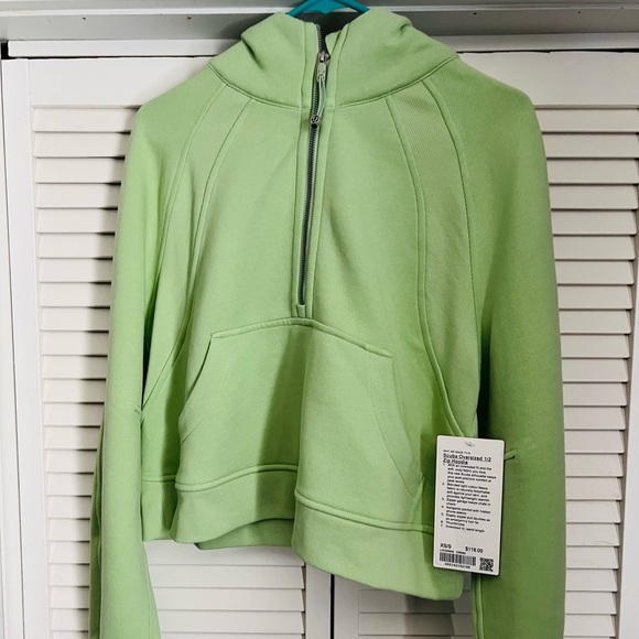lululemon athletica | Sweaters | Lululemon Scuba Oversized Half Zip Hoodie  In Creamy Mint | Poshmark